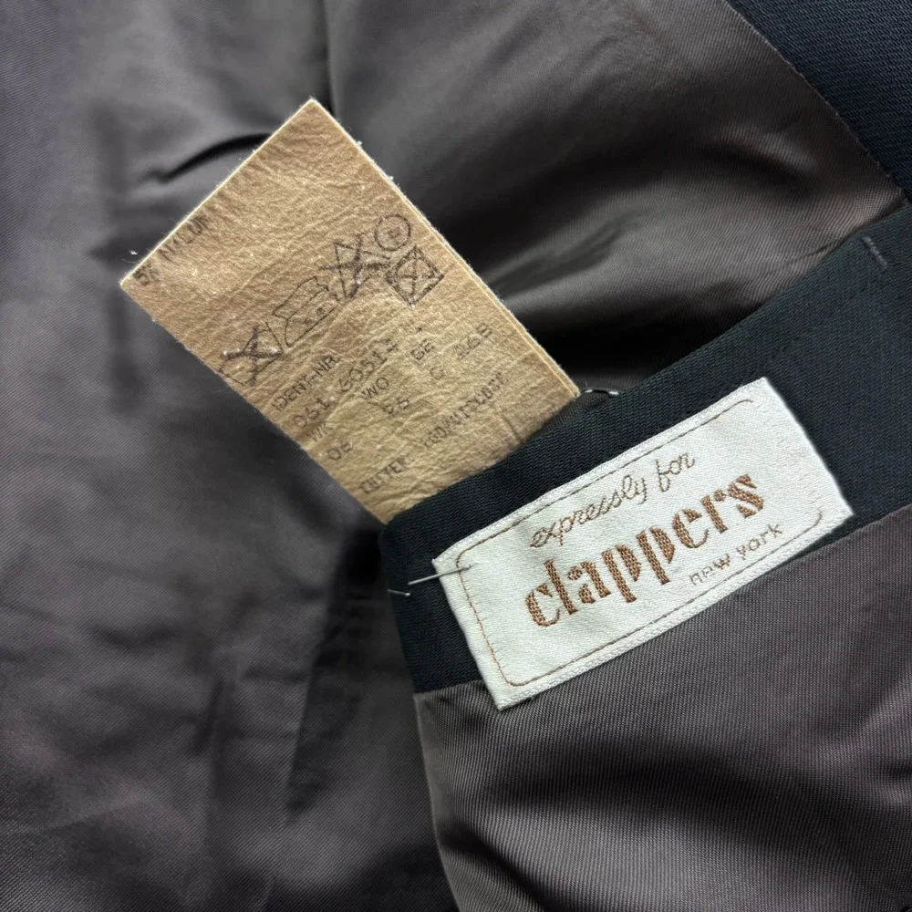 Vintage Kappers New York Double Breasted Blazer Dark Green Wool Made in Germany